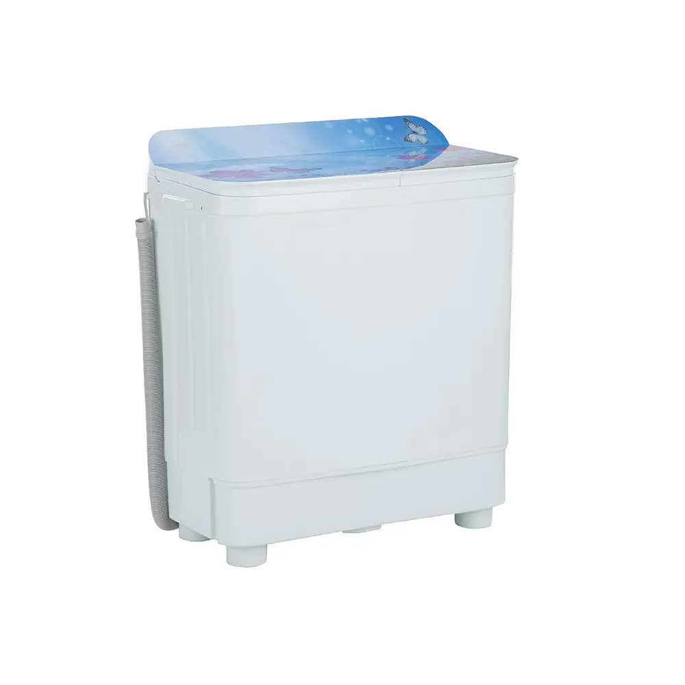 Haier Toughened Glass Lid 9.5 Kg  Semi Automatic Washing Machine HTW95-178